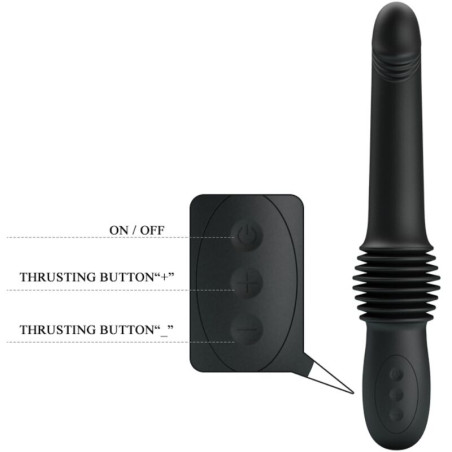 PRETTY LOVE PAZUZU VIBRADOR 3 MODOS DE EMPUJE NEGRO