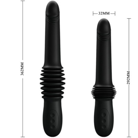 PRETTY LOVE PAZUZU VIBRADOR 3 MODOS DE EMPUJE NEGRO