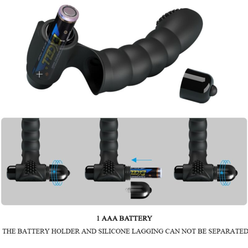 PRETTY LOVE ALEXANDER VIBRADOR DE DEDO 10 VIBRACIONES NEGRO