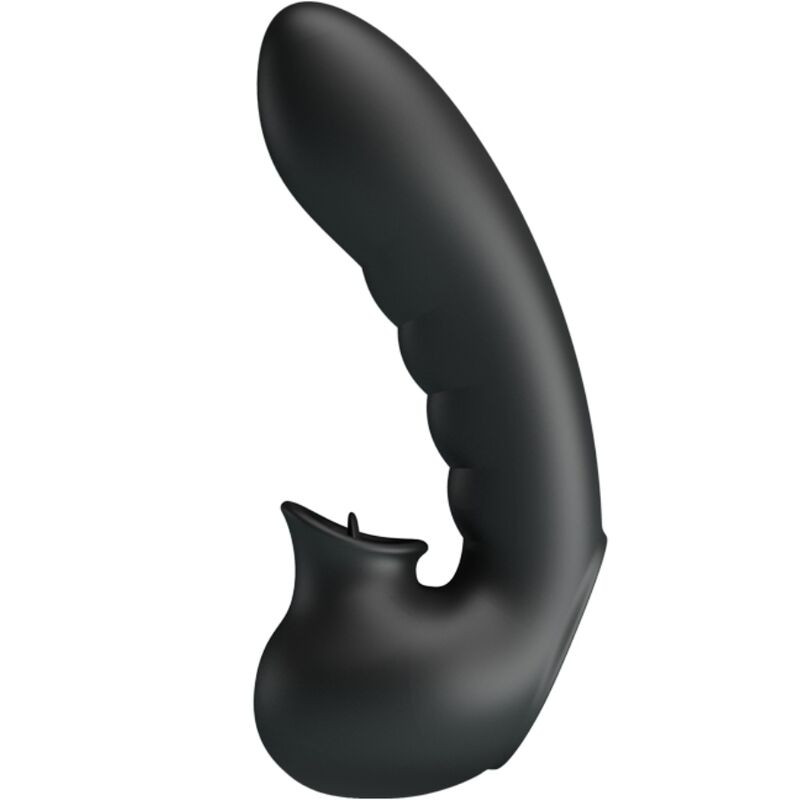 PRETTY LOVE HOBGOBLIN FUNDA VIBRADORA PARA DEDO 12 VIBRACIONES ESTIMULADOR CLITORIS NEGRO