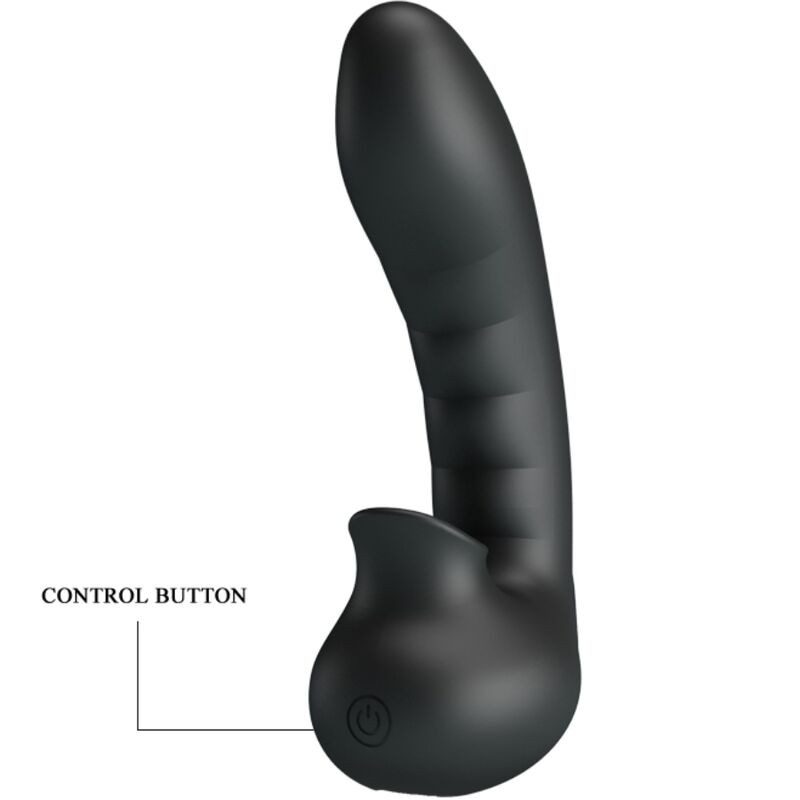 PRETTY LOVE HOBGOBLIN FUNDA VIBRADORA PARA DEDO 12 VIBRACIONES ESTIMULADOR CLITORIS NEGRO