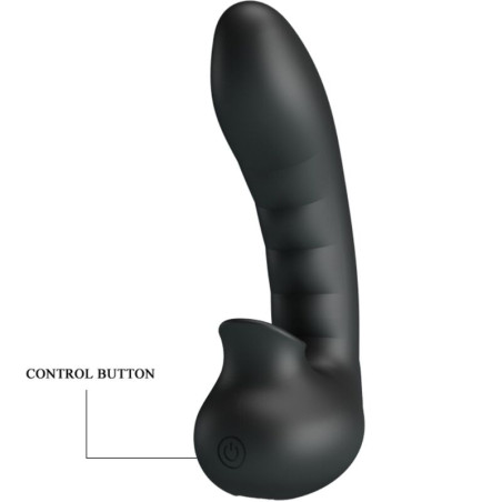 PRETTY LOVE HOBGOBLIN FUNDA VIBRADORA PARA DEDO 12 VIBRACIONES ESTIMULADOR CLITORIS NEGRO
