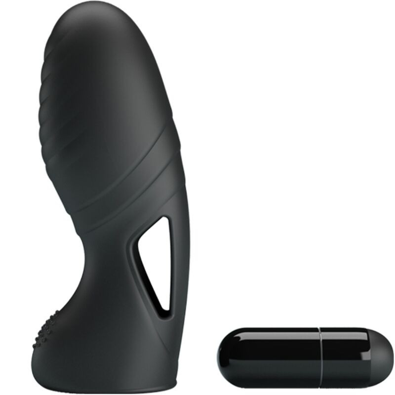 PRETTY LOVE ALAN VIBRADOR DE DEDO SILICONA NEGRO
