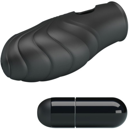 PRETTY LOVE LICH VIBRADOR DE DEDO SILICONA NEGRO