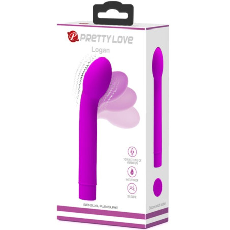 PRETTY LOVE LOGAN VIBRADOR PUNTO G 10 VIBRACIONES MORADO