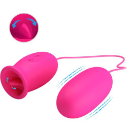PRETTY LOVE DAISY HUEVO VIBRADOR LENGUA ESTIMULADORA DE CLITORIS ROSA 2
