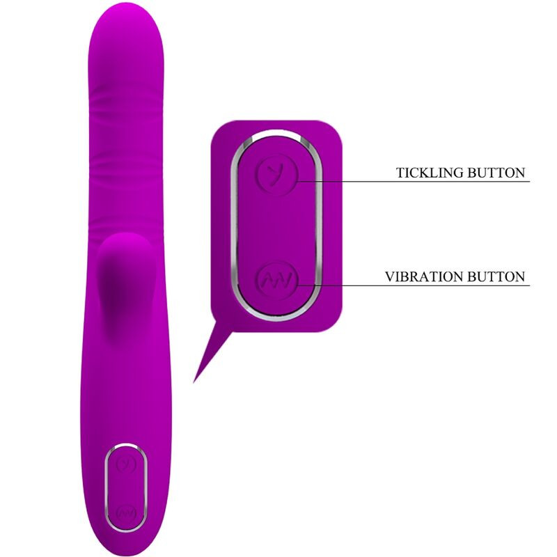 PRETTY LOVE ANGELIQUE VIBRADOR MULTIFUNCION ESTIMULADOR DE CLITORIS MORADO