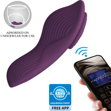 PRETTY LOVE MANE MASAJEADOR LAY ON CLITORIS 10 VIBRACIONES CONTROL REMOTO MORADO
