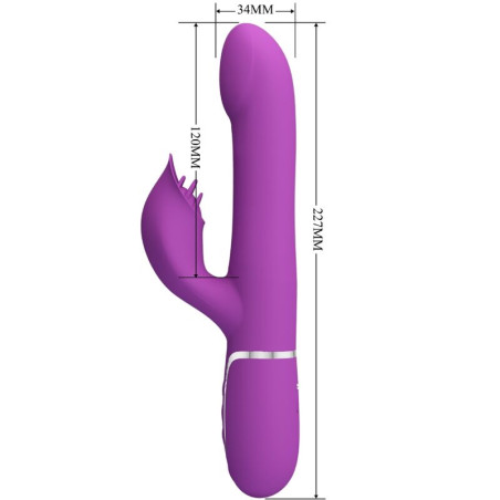 PRETTY LOVE VIBRADOR ESTIMULADOR MULTIFUNCION 4 EN 1 MORADO