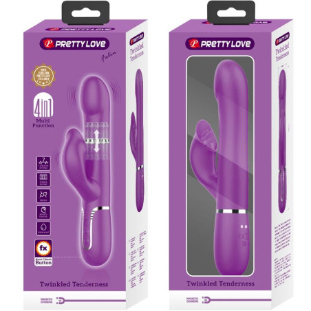 PRETTY LOVE VIBRADOR ESTIMULADOR MULTIFUNCION 4 EN 1 MORADO
