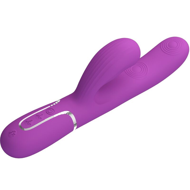 PRETTY LOVE PERLITA VIBRADOR RABBIT MULTIFUNCION 3 EN 1 MORADO