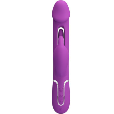 PRETTY LOVE KAMPAS VIBRADOR RABBIT MULTIFUNCION 3 EN 1 MORADO