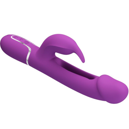 PRETTY LOVE KAMPAS VIBRADOR RABBIT MULTIFUNCION 3 EN 1 MORADO