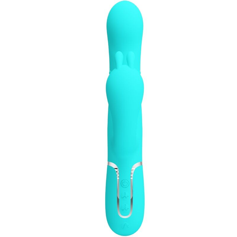 PRETTY LOVE CAMMY TRIPLE VIBRADOR RABBIT MULTIFUNCION 4 EN 1 AZUL