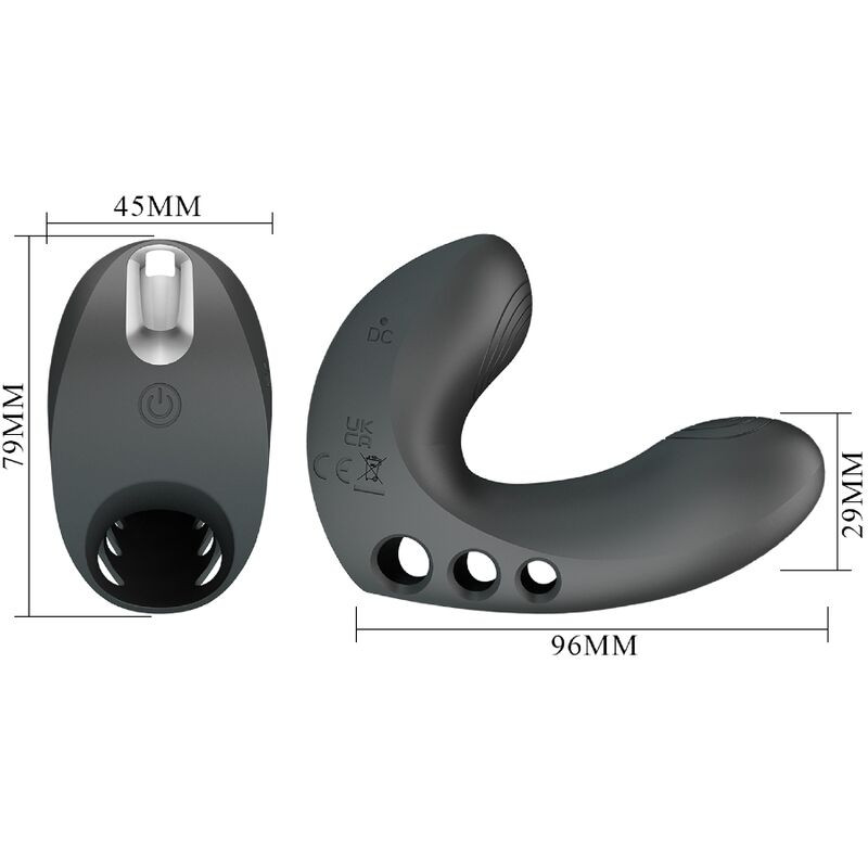 PRETTY LOVE CAMELIA VIBRADOR DE DEDO 7 VIBRACIONES NEGRO
