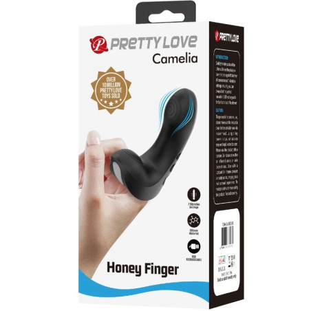 PRETTY LOVE CAMELIA VIBRADOR DE DEDO 7 VIBRACIONES NEGRO