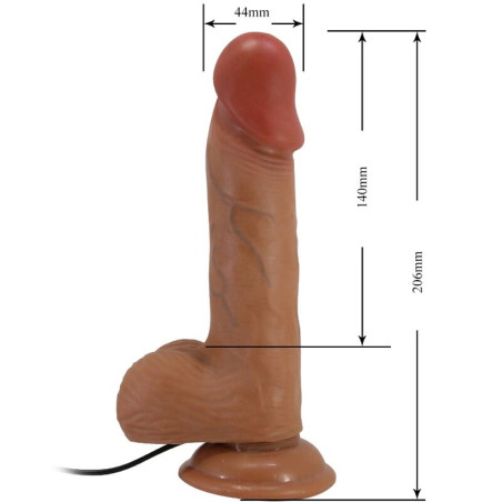 BAILE CATOBLEPAS VIBRADOR REALISTICO 206 CM NATURAL CONTROL REMOTO