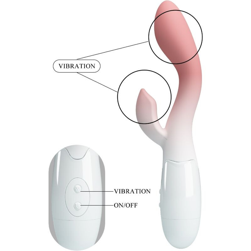 PRETTY LOVE BRIGHTY VIBRADOR PUNTO G ESTIMULADOR CLITORIS 30 VIBRACIONES ROSA