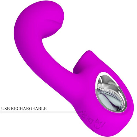 PRETTY LOVE SIBEL VIBRADOR PUNTO G ESTIMULADOR CLITORIS 10 VIBRACIONES MORADO