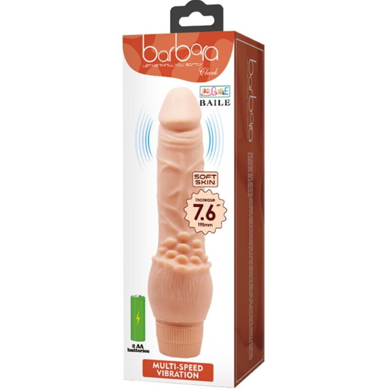 BAILE BARBARA VIBRADOR REALISTICO 195 CM NATURAL