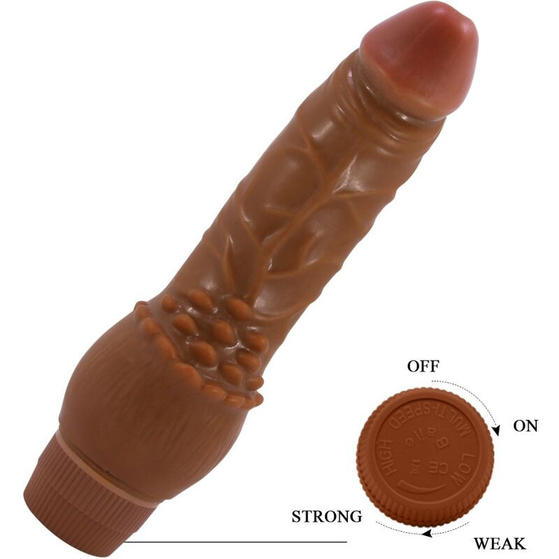 BAILE BARBARA VIBRADOR REALISTICO 195 CM MULATO