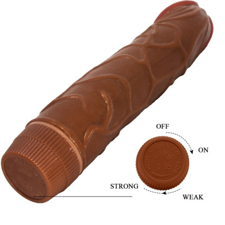 BAILE BOB VIBRADOR REALISTICO 225 CM MULATO
