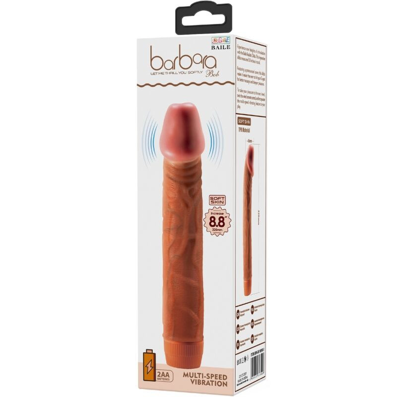 BAILE BOB VIBRADOR REALISTICO 225 CM MULATO