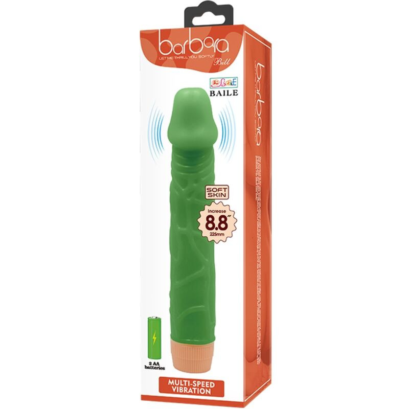 BAILE BILL VIBRADOR REALISTICO 225 CM VERDE