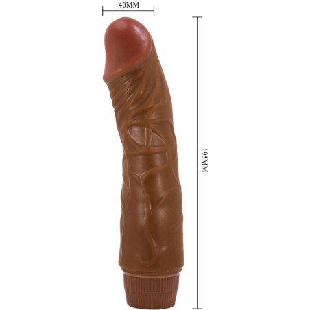 BAILE JEFF VIBRADOR REALISTICO 195 CM MULATO