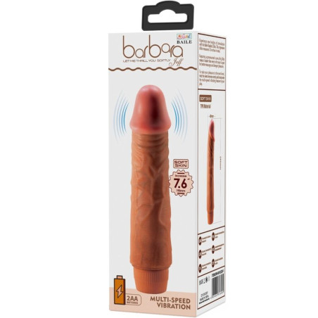 BAILE JEFF VIBRADOR REALISTICO 195 CM MULATO