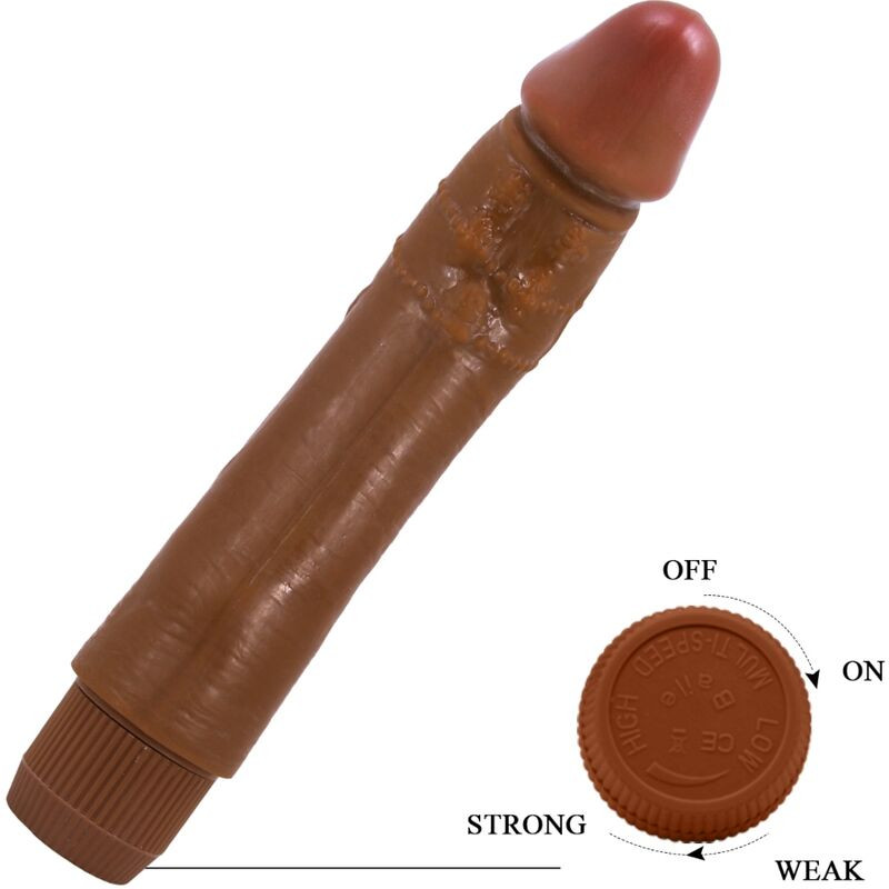 BAILE DYBBUK VIBRADOR REALISTICO 24 CM MULATO