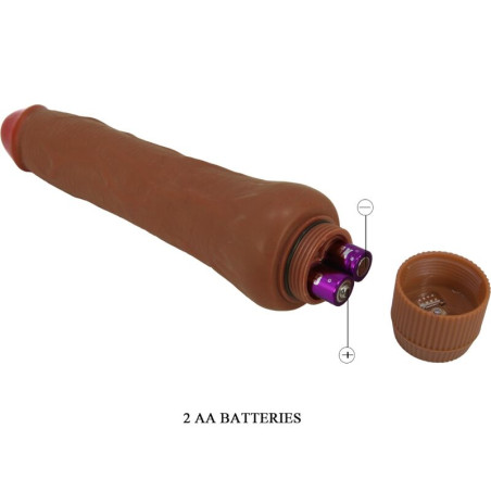 BAILE DRYAD VIBRADOR REALISTICO 25 CM MULATO