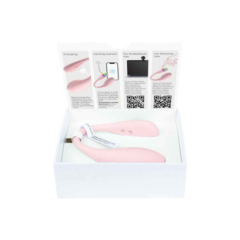 KIIROO SPOT KISS ME VIBRADOR FORMA U ROSA