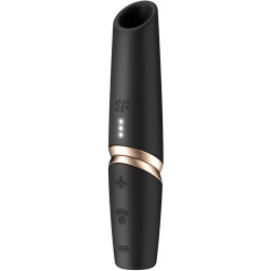 SATISFYER PERFECT KISS ESTIMULADOR CLITORIS POR ONDAS NEGRO DORADO