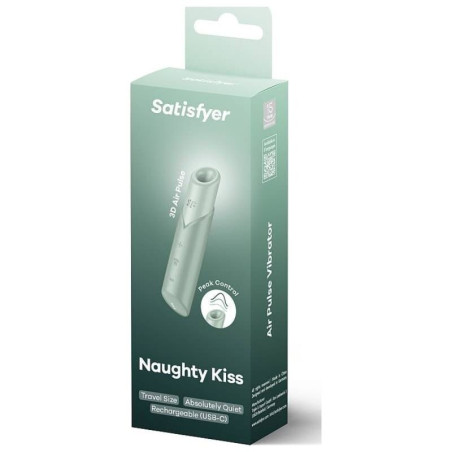 SATISFYER NAUGHTY KISS ESTIMULADOR CLITORIS POR ONDAS VERDE AGUA