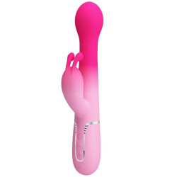 PRETTY LOVE DEJON VIBRADOR RABBIT 3 EN 1 MULTIFUNCION ROSA 2