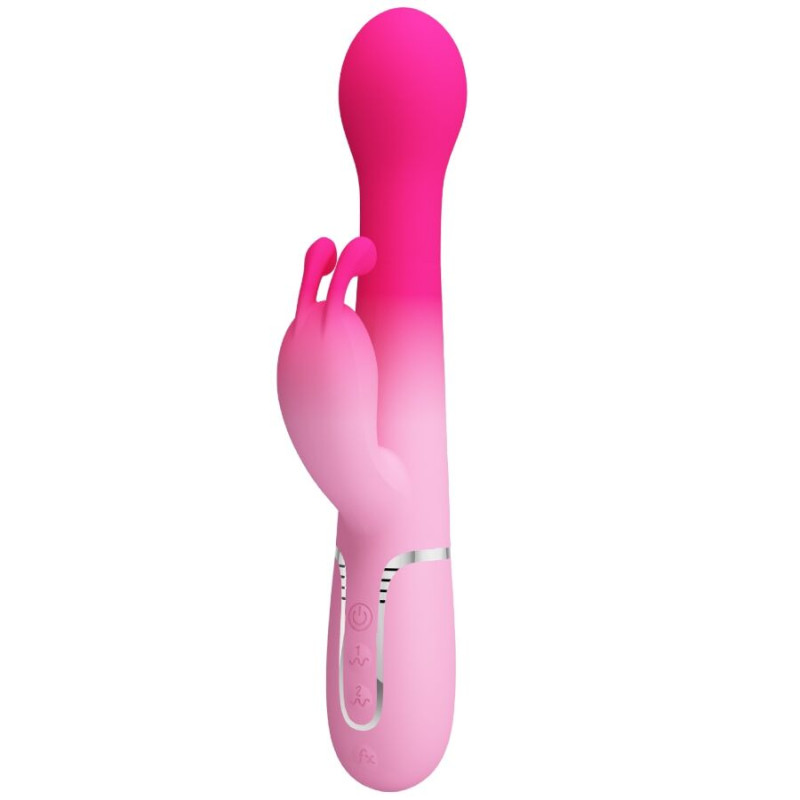 PRETTY LOVE DEJON VIBRADOR RABBIT 3 EN 1 MULTIFUNCION ROSA