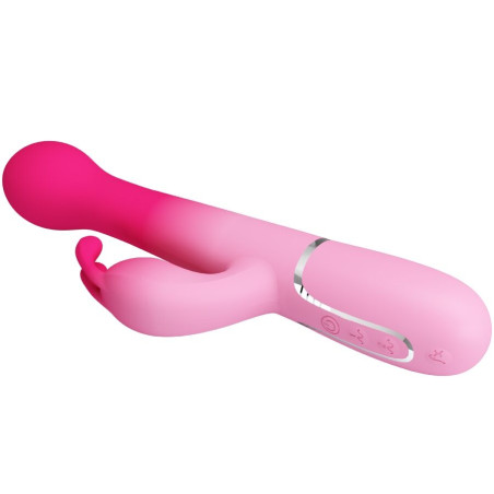 PRETTY LOVE DEJON VIBRADOR RABBIT 3 EN 1 MULTIFUNCION ROSA