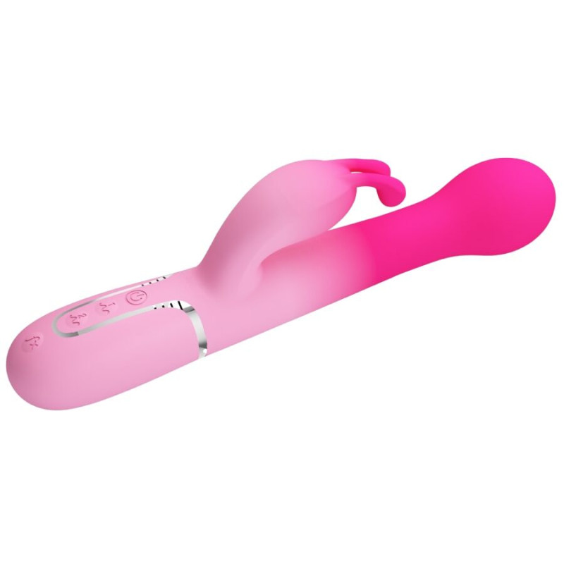 PRETTY LOVE DEJON VIBRADOR RABBIT 3 EN 1 MULTIFUNCION ROSA