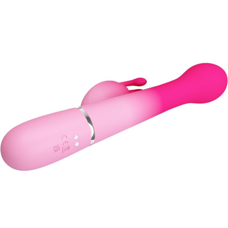 PRETTY LOVE DEJON VIBRADOR RABBIT 3 EN 1 MULTIFUNCION ROSA