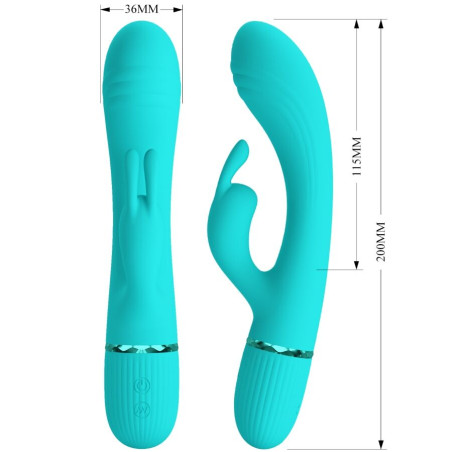 PRETTY LOVE SCOCCO VIBRADOR RABBIT TURQUESA