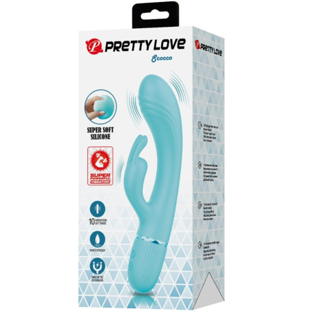 PRETTY LOVE SCOCCO VIBRADOR RABBIT TURQUESA