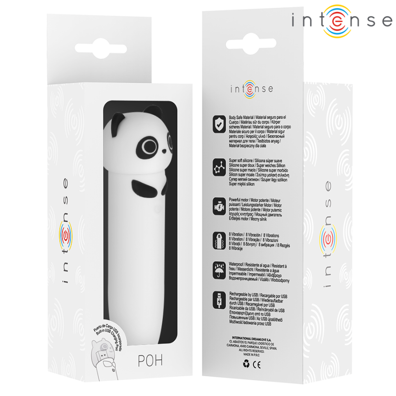 INTENSE POH BALA VIBRADORA PANDA RECARGABLE USB 10 X 22 CM