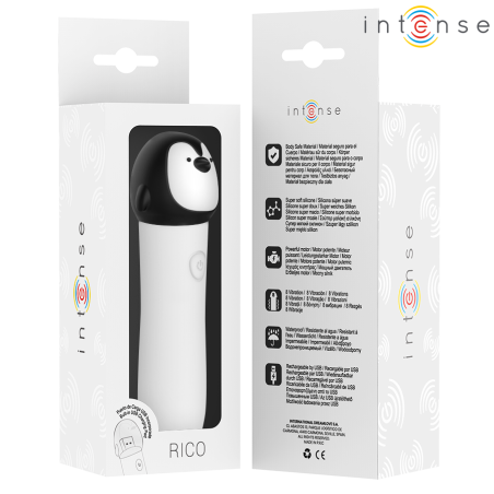 INTENSE RICO BALA VIBRADORA PINGUINO RECARGABLE USB 10 X 22 CM