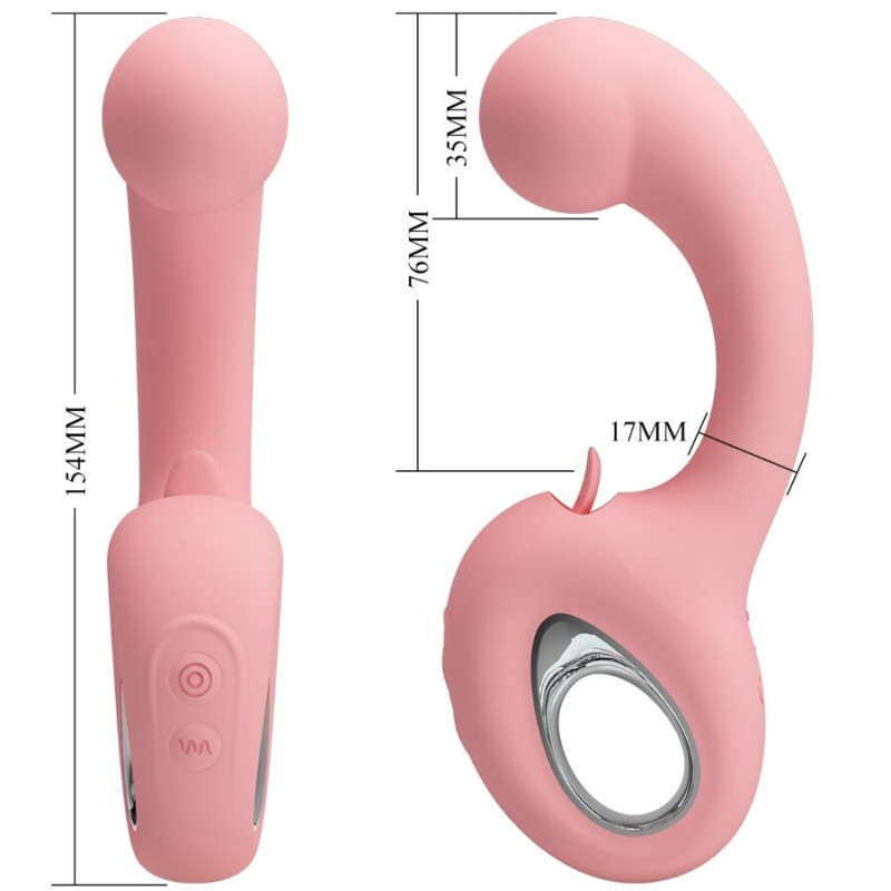 PRETTY LOVE ERYNNYES VIBRADOR PUNTO G ESTIMULADOR CLITORIS 10 VIBRACIONES ROSA