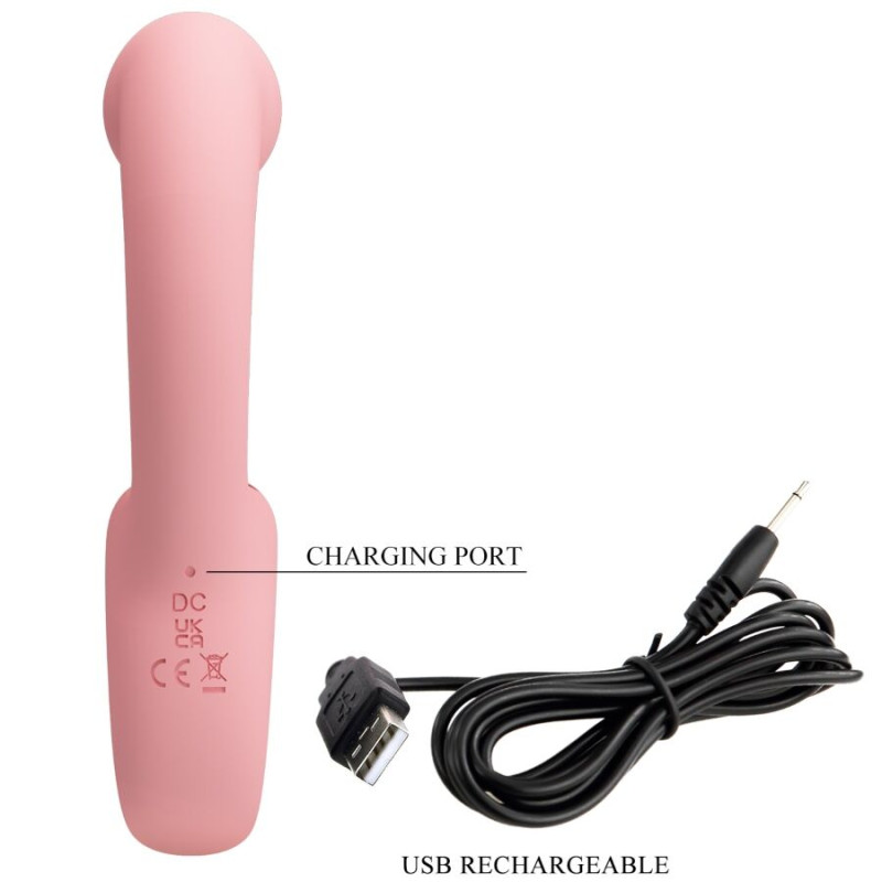 PRETTY LOVE ERYNNYES VIBRADOR PUNTO G ESTIMULADOR CLITORIS 10 VIBRACIONES ROSA