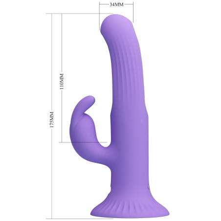 PRETTY LOVE KILLMOULIS VIBRADOR RABBIT 12 MODOS DE VIBRACION MORADO