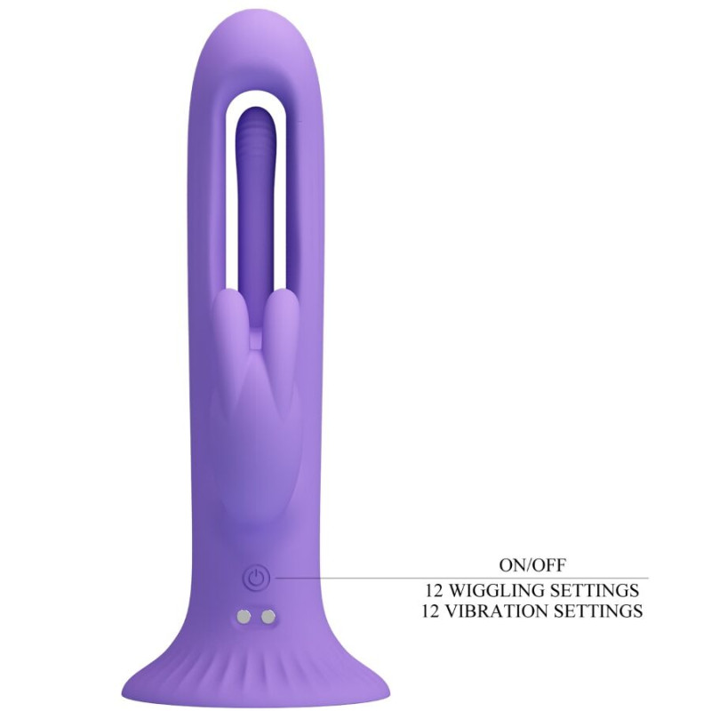 PRETTY LOVE KILLMOULIS VIBRADOR RABBIT 12 MODOS DE VIBRACION MORADO