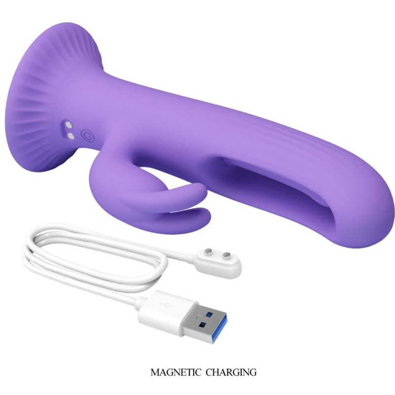 PRETTY LOVE KILLMOULIS VIBRADOR RABBIT 12 MODOS DE VIBRACION MORADO