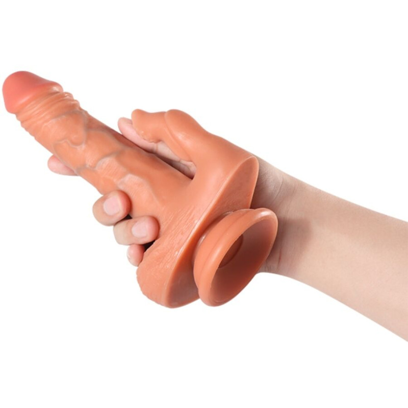 SHEQU JULIAN DILDO Y ESTIMULADOR DE CLITORIS CON VIBRACION Y CONTROL REMOTO 16 CM